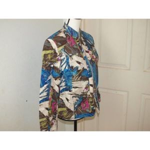 Chico's Colorful Jacket Zip‎ Front Chico's Size 1